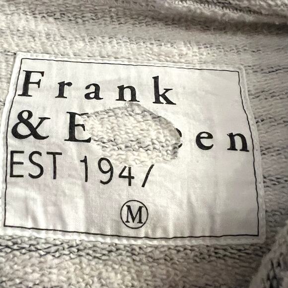 Frank & Eileen striped hoodie white black size M - Picture 4 of 7
